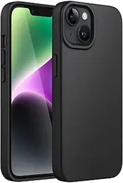 JETech Silicone Case for iPhone 14 Plus 6.7-inch, Silky-Soft Touch Full-Body Protective Phone Case, Shockproof Cover with Microfiber Lining (Black)