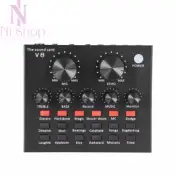 Sound Card -V8 Broadcast Kit with Microphone for PC, Gaming, Streaming & Trill