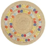 NEW Tapete Rug Atrium Fruti Round Rug Multi Colour 240x240cm