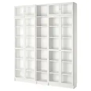 BILLY / OXBERG bookcase, white, 200x30x237 cm