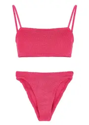 Hunza G Gigi Seersucker Bikini - Fuchsia - One Size One Size