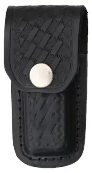 Folding Knife Belt Sheath - Embossed Leather for 3 1/2"(8.89CM) Knives/LthMan.