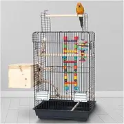 Birdcage Large Parrot Bird Cage Metal Cage Top Parrot Stand Large Pet Toy with Feeder for Large Birds, Parakeets, Canaries Parrot Bird Cage