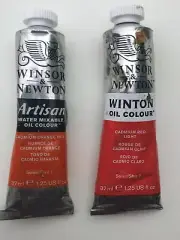 Cadmium Red Light and Cadmium Orange Hue- A set of two Each tube 37 mL Brand New