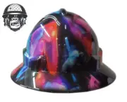 Custom Hydrographic Safety Hard Hat NEON GAMER PRO CHOICE WIDE BRIM
