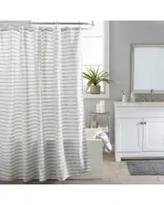 Moda at Home Camden 3pc Shower Curtain Set with 12 Shower Hooks