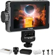 [Viltrox] DC-550 5.5" Touch Screen DSLR Camera Field Monitor, 1200 Nits High-Bright, 4K HDMI in and Out, with Battery/Sunshade Hood, 3D LUT, Focus Assist, Waveform for Nikon Sony Canon DSLR Cameras