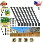 Easy-Install 23.5" Fence Post Extender Set - Modern Barbed Wire Support System