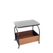 Aura Furniture Nova Glass Trolley Side Table Brown