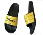 GOATS Blk/yellow Color block pool Slip On Slide Sz US9 EU39 ret$80