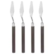 4pcs No.4 Palette Knives 15mm Width Stainless Steel Large Pointy Spatula
