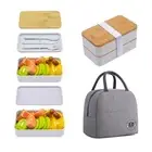 Bento Box Adult Lunch Box with lunch bag, Japanese Stackable Lunch Box Contai...