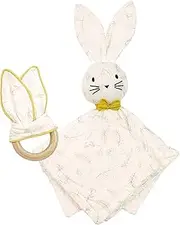 Domiva Box cuddly toy + tooth ring Leafy Bunny