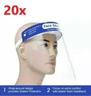 20x Safety Full Face Shield Reusable Washable Protection Cover Face Eye Helmet