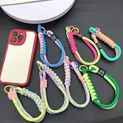 New Dopamine Color Wrist Rope Phone Rope Camera Rope Anti Loss Rope Men's and Women's Mountaineering Buckle Water Cup Weaving Short Hanging Rope
