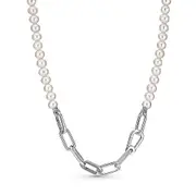 New 925 Sterling Silver Pan Me Freshwater Cultured Pearl Necklace Fit Women Bracelet Elegant Fashion Jewelry Gift