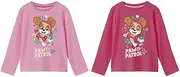 [That Mouse Fashion] Official Paw Patrol Girls Long Sleeve Tops (2 Pack) | Skye Paw Patrol Long Sleeve Tops | Girls Paw Patrol Clothes | Ages 2-6 Years | Featuring Skye | Pink Kids Apparel