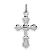 Sterling Silver Rhodium-Plated Chalice Cross Charm