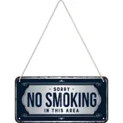 Nostalgic Art Metal 10x20cm Hanging Sign Sorry No Smoking