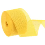 Burlap Ribbon,2 Inch Wide 10 Yards Burlap Wired Ribbon, Yellow