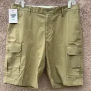 NEW Dockers Stretch Cargo Short Pants Mens 36 Khaki Hiking Camp Outdoor Gorpcore