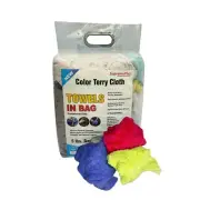 New Color Terry Towel Rags - 5 lbs. Compressed Bag Multipurpose Cleaning Towels