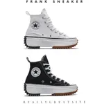 【FRANK SNEAKER】CONVERSE RUN STAR HIKE HI 白/黑 高筒 厚底