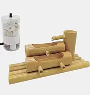 Maëlusa Outdoor Garden Water Features Bamboo Fountain for Home Decoration Feng Shui Wheel Crafts Office Desktop Water Features Ornaments