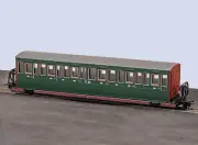Peco GR-603B OO-9 Ffestiniog Railway Bowsider Short Coach Colonel Stephens Liver