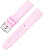 [BKUANE] For Moonswatch Watch Curved No Gap Rubber Strap For Omega Swatch Joint Planet Series Moon Mercury Curved Rubber Strap Men Women 20MM Watchbands