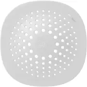 EZONEDEAL Hair Catcher Drain Cover Shower Silicone Hair Stopper with Suction Cup Easy to Install Bathroom Tubs Bathtub Kitchen Strainer Sink Waste Filter Mat (White)