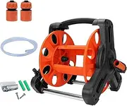 Garden Water Hose Reel Portable Garden Water Hose Reel, Portable Hose Storage Rack Holder Winding Waterpipe Bracket Shaking Tools,for Garden, Lawn, Farm, Car Washes(M)
