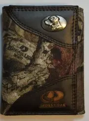 ZEP PRO Labrador DOG LAB MOSSY OAK Camo Trifold Wallet TIN GIFT BOX