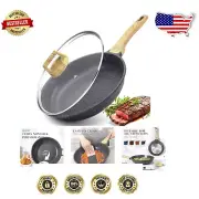 Premium 11-Inch Nonstick Frying Pan with Durable Glass Lid - Hassle-Free Cooking