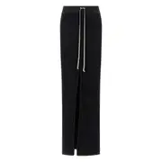 [Rick Owens Drkshdw] Rick Owens Drkshdw Drawstring Front-split Maxi Skirt XS BLACK