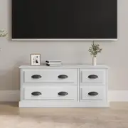 TV Cabinet High Gloss White 100x35.5x45 cm Engineered Wood
