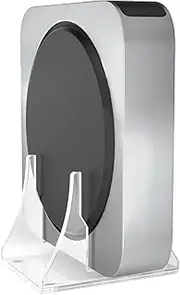 [Bedycoon] Acrylic Desktop Stand Compatible with Apple Mac Mini M1, M2, M2 Pro Chip Vertical Stand Holder Compatible with Mac Mini 2010-2023 Anti-Slip Stand Compatible with Mac Mini PC Clear