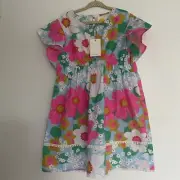 Mini Boden floral kaftan dress 5-6 NWT