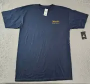 Brixton T Shirt Mens Medium Navy Logo Cotton Short Sleeve NWT