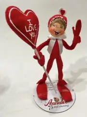 2017 Annalee Doll 100917 "I Love You" Elf Poseable 12” Valentine’s Day New