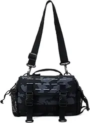 Labymos Fishing Tackle Bag Outdoor Fishing Tackle Storage Bag Waist Bag Body Fishing Pack for Hiking Camping