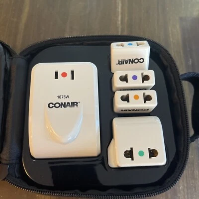 International Adapter Plug Set & Dual Converter w/ Case-Conair