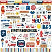Echo Park First Responder Cardstock Stickers 12"X12" Elements*