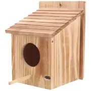 Bird Breeding Box Creative Wooden Nest Feeding Cage Station