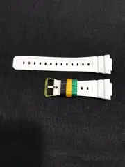G-Shock Watch Strap/Band Authentic “DW-6900R-7V” 10288785: Rasta/Jamaica White