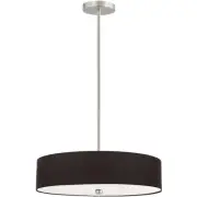 Dainolite Lighting 571-204P-SC-BK Everly Pendant Satin Chrome with Black