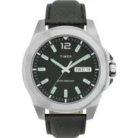 在飛比找momo購物網優惠-【TIMEX】天美時 風格系列 經典紳士手錶(深綠 TXTW
