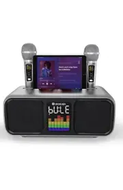 Karaoke Machine with 2 Wireless Microphones for Adults & Kids, With Bluetooth