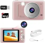 Kids Digital Camera, Dual-Lens Autofocus UHD 4K 48MP Vlogging Camera for Kids with 32GB TF Card, Compact Kids Camera, 8X Zoom, 2.7'' IPS Screen, Anti-Shake, Gift for Kids Teens Beginner