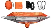 Abbraccia Outdoor Hammock with Tree Straps and Net for Adults, Ideal for Beach and Backyard, Orange